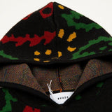 Close-up detail shot of Rhude luxury clothing with logo-detail design