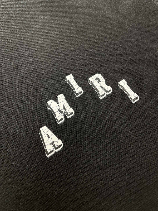 Close-up of Amiri t-shirt craftsmanship