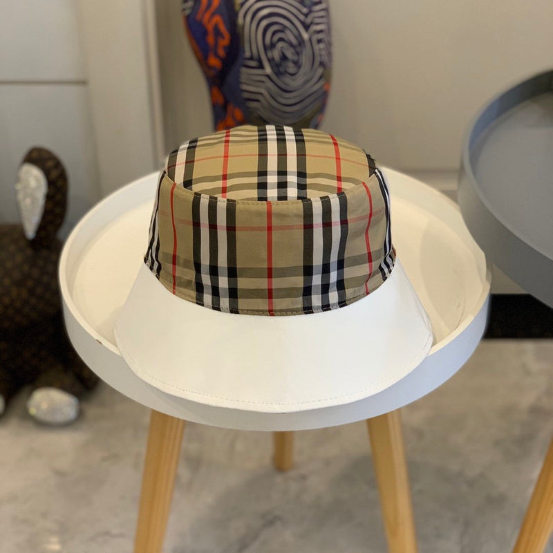 Close-up detail view of Burberry unisex cap