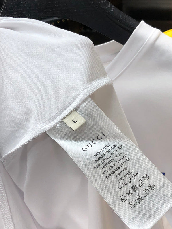 Side profile of Gucci luxury clothing with runway-inspired design