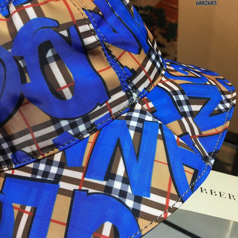 Close-up detail view of Burberry unisex cap