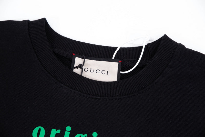 Close-up detail shot of Gucci luxury clothing with everyday silhouette