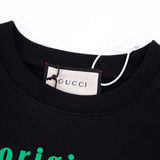 Close-up detail shot of Gucci luxury clothing with everyday silhouette