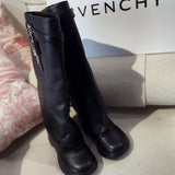 Givenchy Black Chunky Platform Sneakers - Full Silhouette View