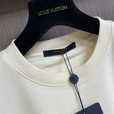 Front view of Louis Vuitton luxury clothing with logo-detail design