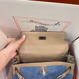  classic structured bag styled with outfit
