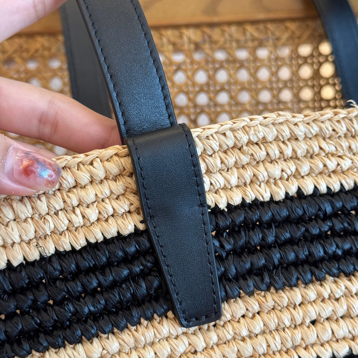 Close-up of Celine Handbag signature hardware and stitching detail