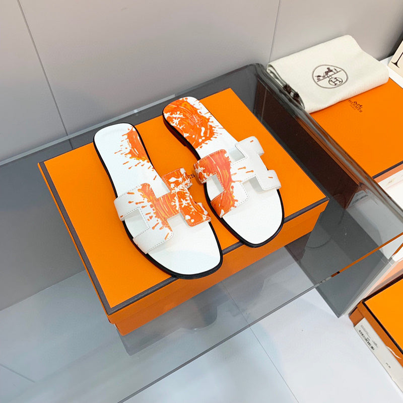 Hermes sandals Style 194 - front view, refined designer finish