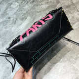 Elegant Vegan Leather Handbag - Statement Silhouette | Women's Designer-Inspired Purse #635 - back view (image 4) of designer-inspired handbag