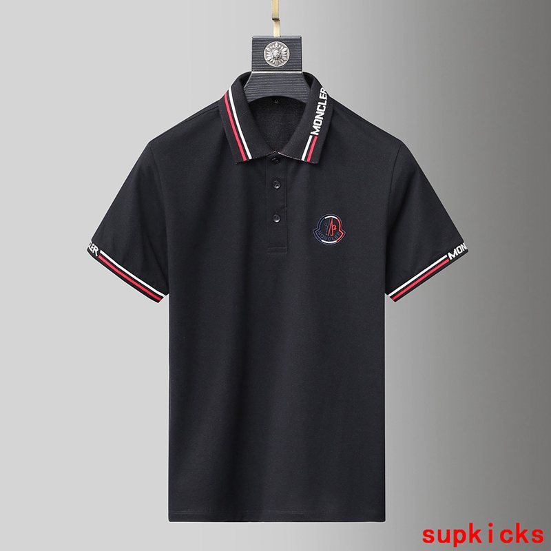 Side profile of Moncler luxury clothing with relaxed-fit cut