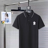 Side profile of Moncler luxury clothing with logo-detail design