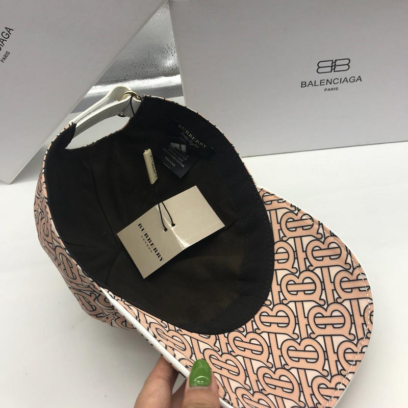 Close-up detail view of Burberry unisex cap