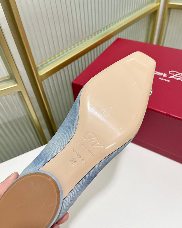 Roger Vivier luxury shoes detail shot