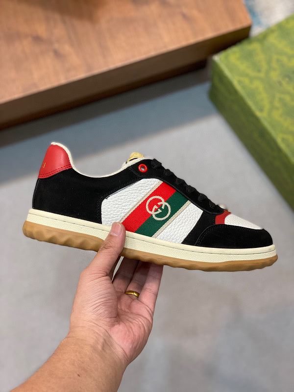 Gucci fresh white-and-black luxury sneakers view 4 sleek tonal finish