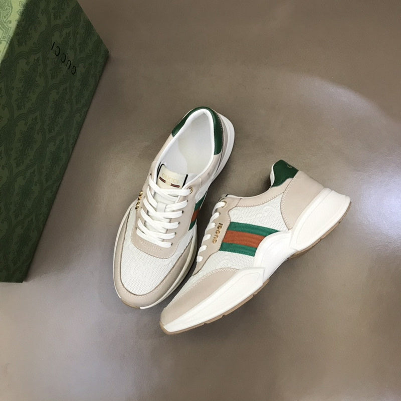 Gucci neutral cream luxury sneakers view 9 streetwear statement look