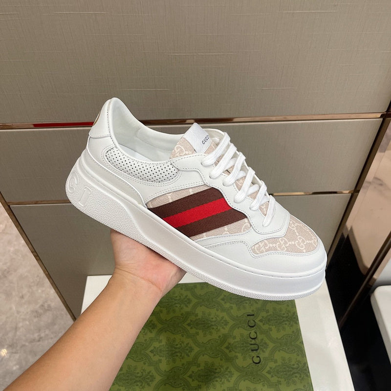 Gucci classic monochrome luxury sneakers view 6 heritage-inspired look