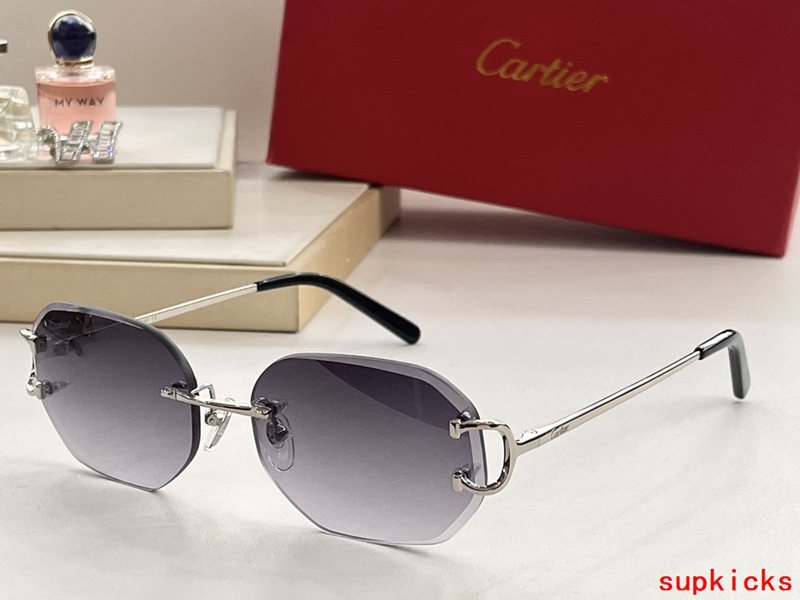 Angled view of Cartier unisex sunglasses