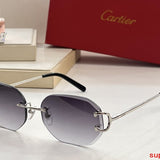 Angled view of Cartier unisex sunglasses