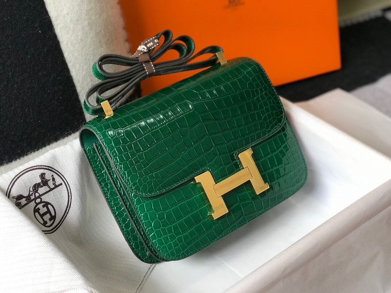 Close-up detail of polished bag design