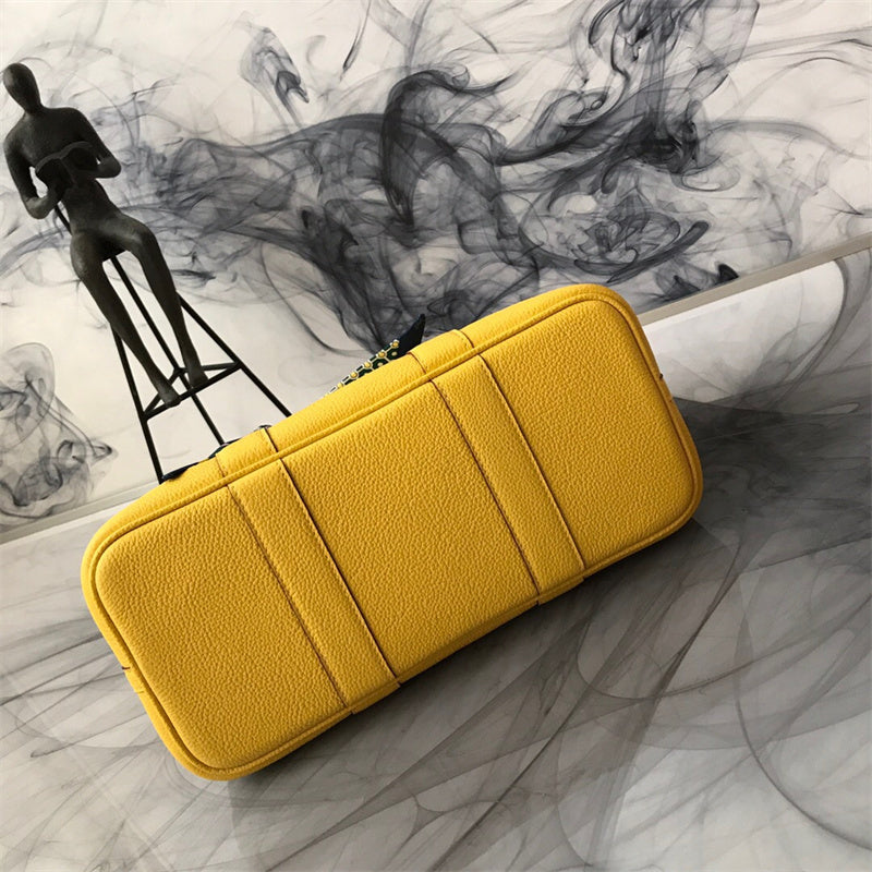Side view of chic structured handbag