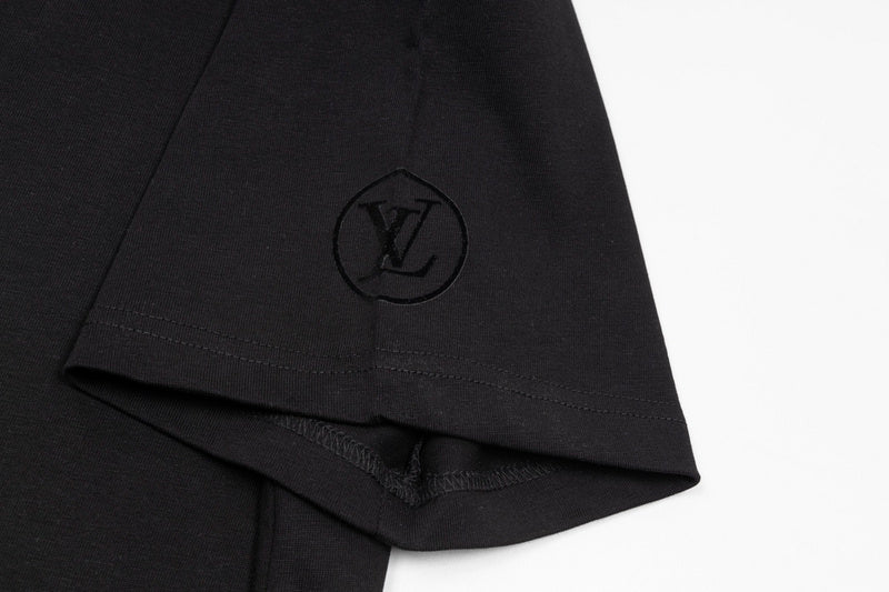 Side profile of Louis Vuitton cotton t-shirt with monogram-inspired silhouette
