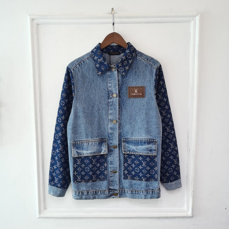 Back view of Louis Vuitton luxury clothing with logo-detail design
