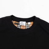 Close-up of Burberry t-shirt craftsmanship