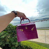 Close-up detail of considered bag design