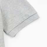 Front view of Polo cotton polo shirt with logo-detail design