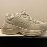 Gucci Designer sneakers in crisp white cushioned comfort fit front view