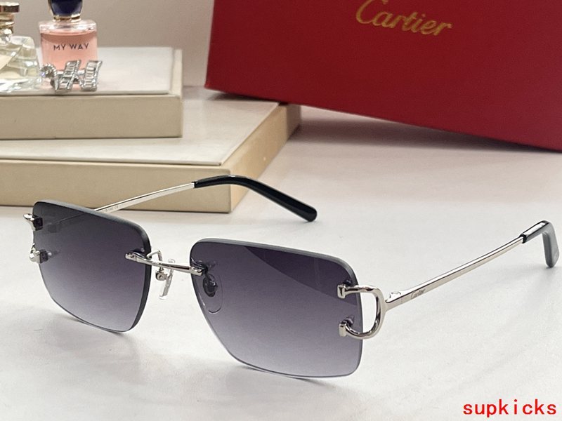 Angled view of Cartier unisex sunglasses
