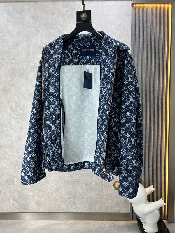 Side profile of Louis Vuitton luxury clothing with runway-inspired design