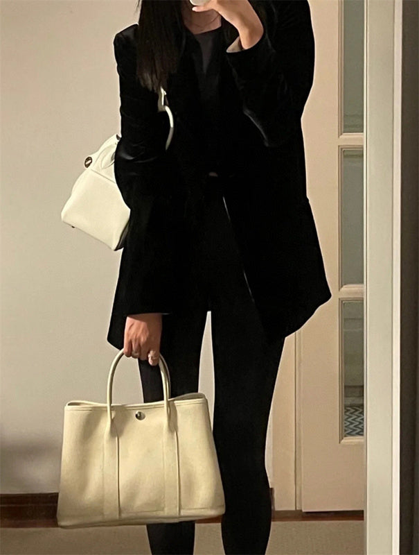 Tailored bag shown from front angle