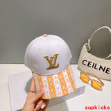 Close-up detail view of Louis Vuitton unisex cap