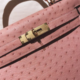 Close-up detail of understated bag design