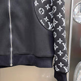 Front view of Louis Vuitton luxury clothing with label-forward styling