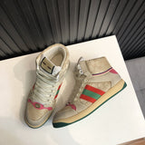 Gucci neutral cream luxury sneakers view 4 minimalist modern build
