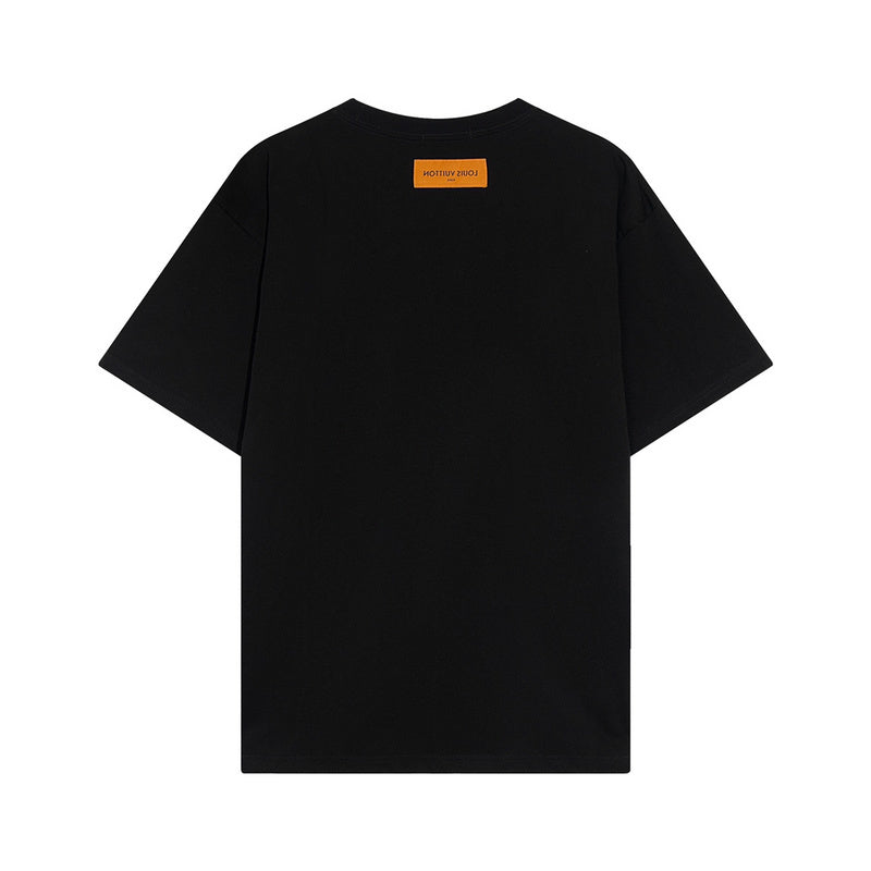 Side profile of Louis Vuitton cotton t-shirt with everyday silhouette