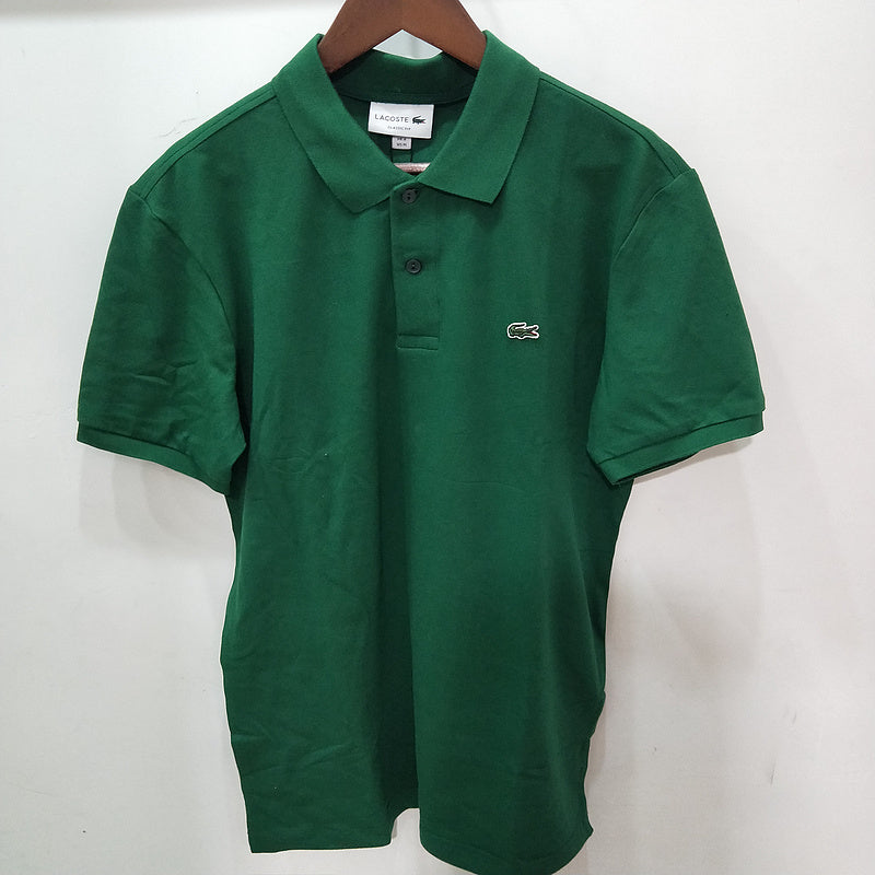 Full styled look of Lacoste luxury clothing with monogram-inspired silhouette