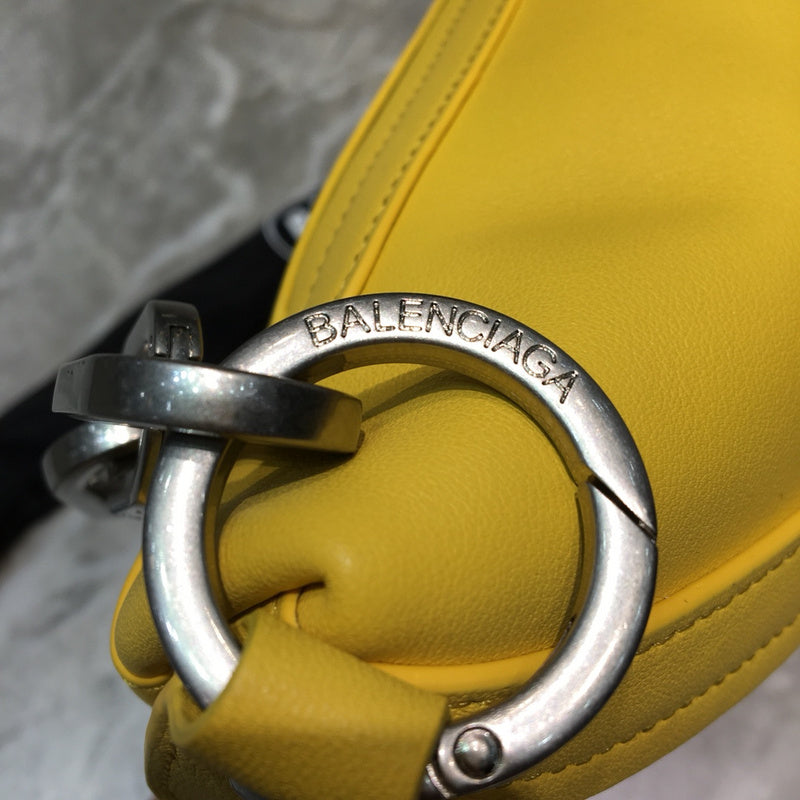 Bold Faux Leather Handbag - Smooth Faux-Leather Exterior | Women's Luxury Handbag #734 - side angle view (image 2) of designer-inspired handbag