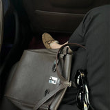  Structured handbag carried on shoulder