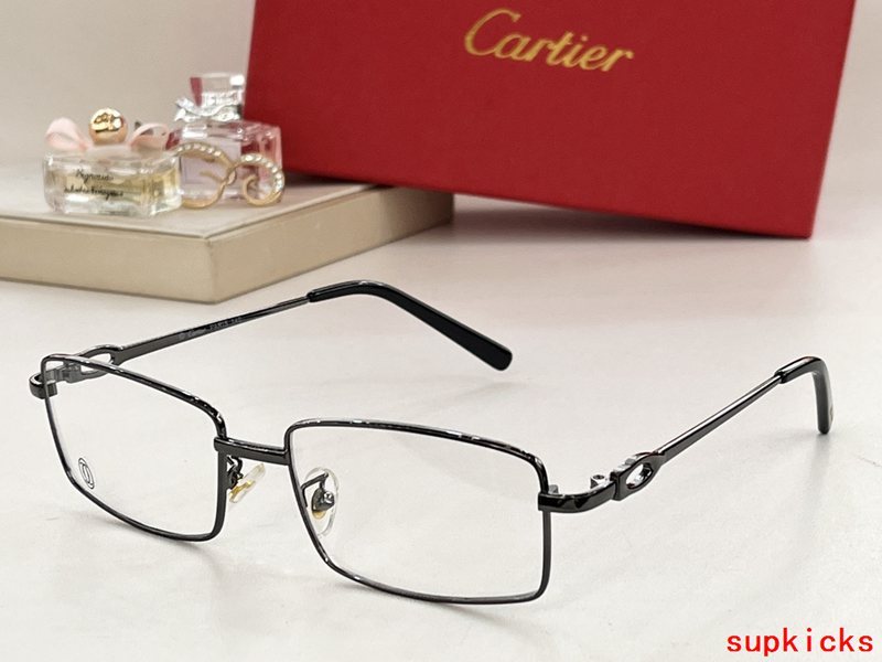 Close-up detail view of Cartier unisex sunglasses