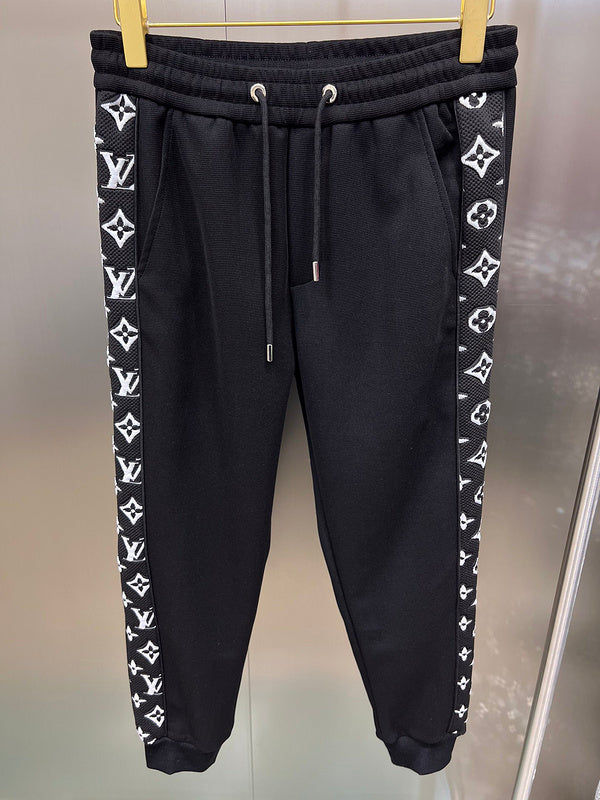 Side profile of Louis Vuitton luxury clothing with runway-inspired design