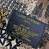 Flat lay presentation of Louis Vuitton luxury clothing with logo-detail design