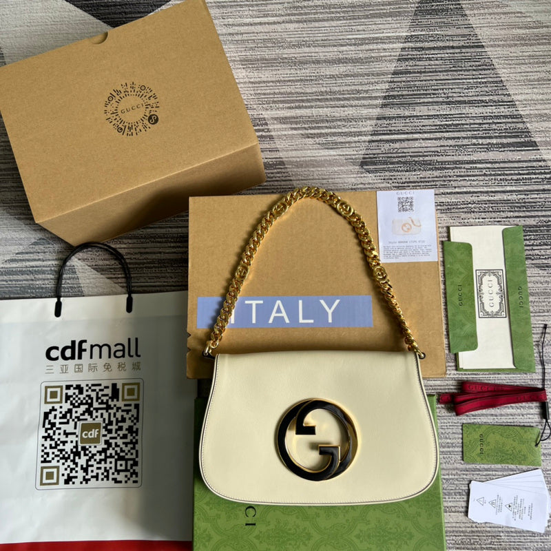 Back view of signature modern women's handbag – women's statement bag