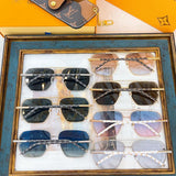 Close-up detail view of Louis Vuitton unisex sunglasses
