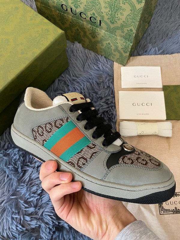 Gucci sneakers detailed view showing premium designer craftsmanship