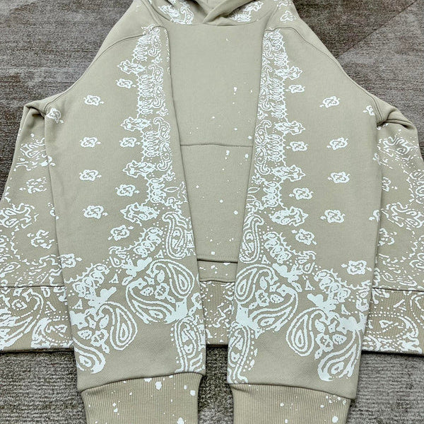 Close-up of Amiri hoodie craftsmanship