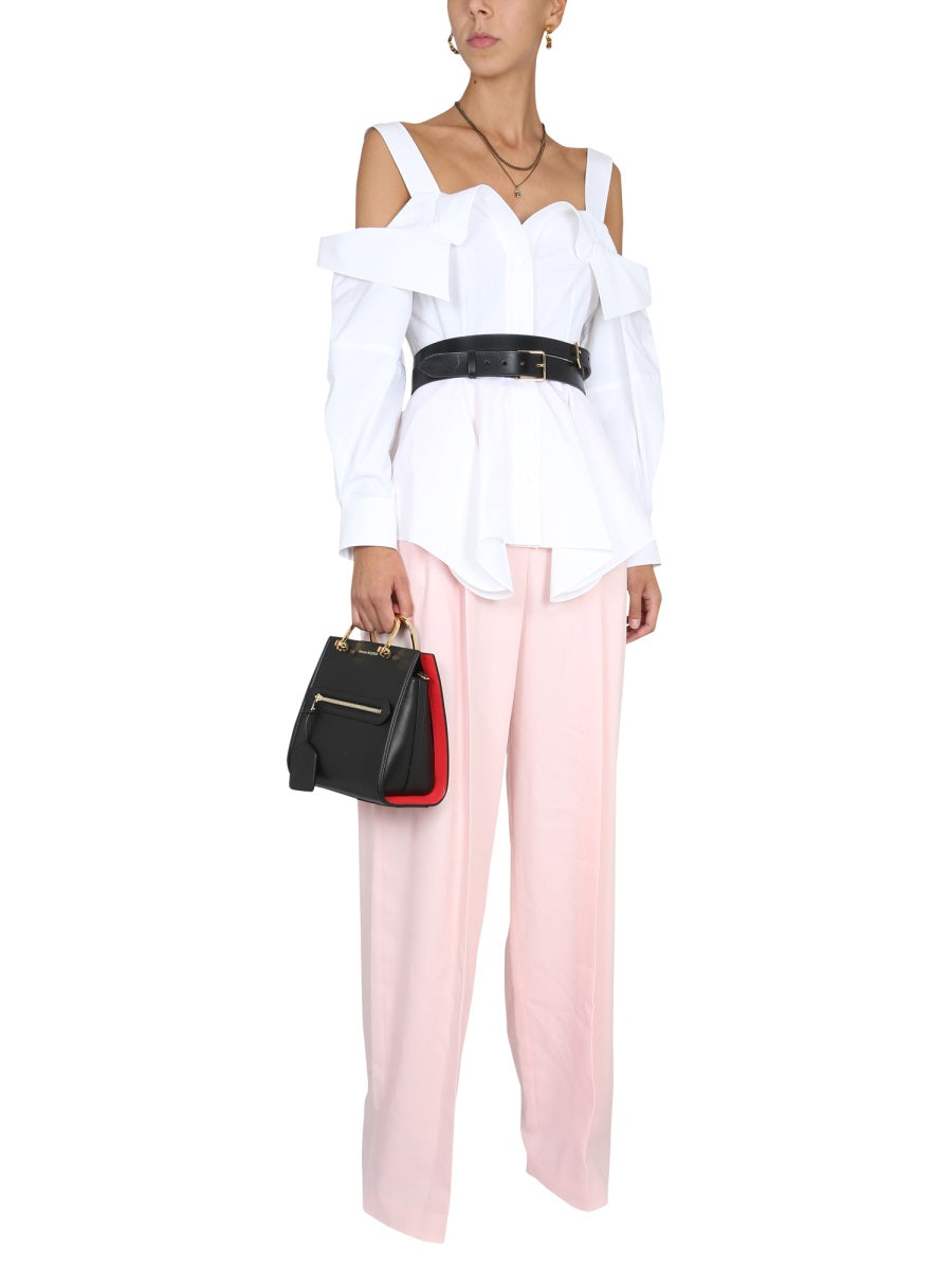 Alexander McQueen premium pants detail and craftsmanship close-up