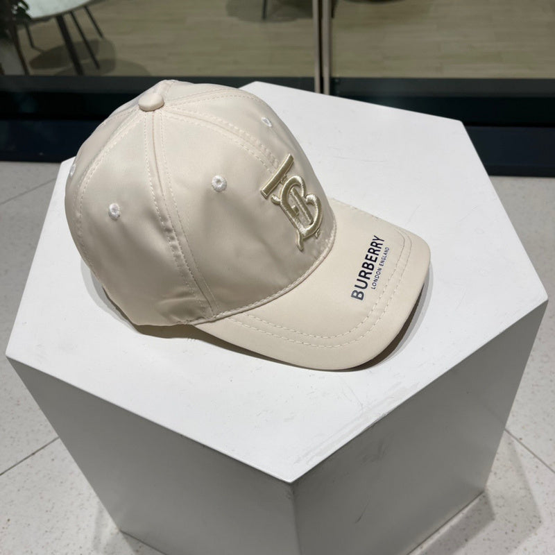 Angled view of Burberry unisex cap